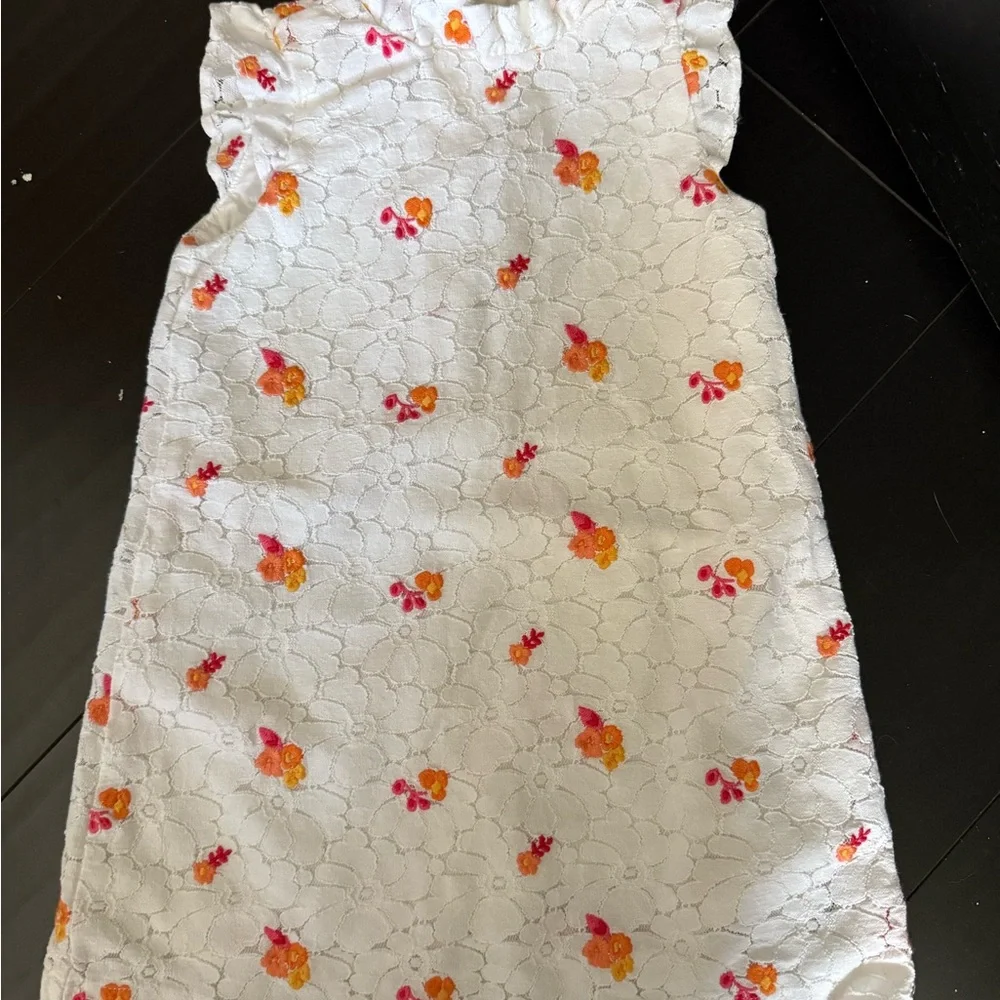 EUC Janie and Jack Embroidered Floral Lace Dress size 3 - Picture 3 of 5